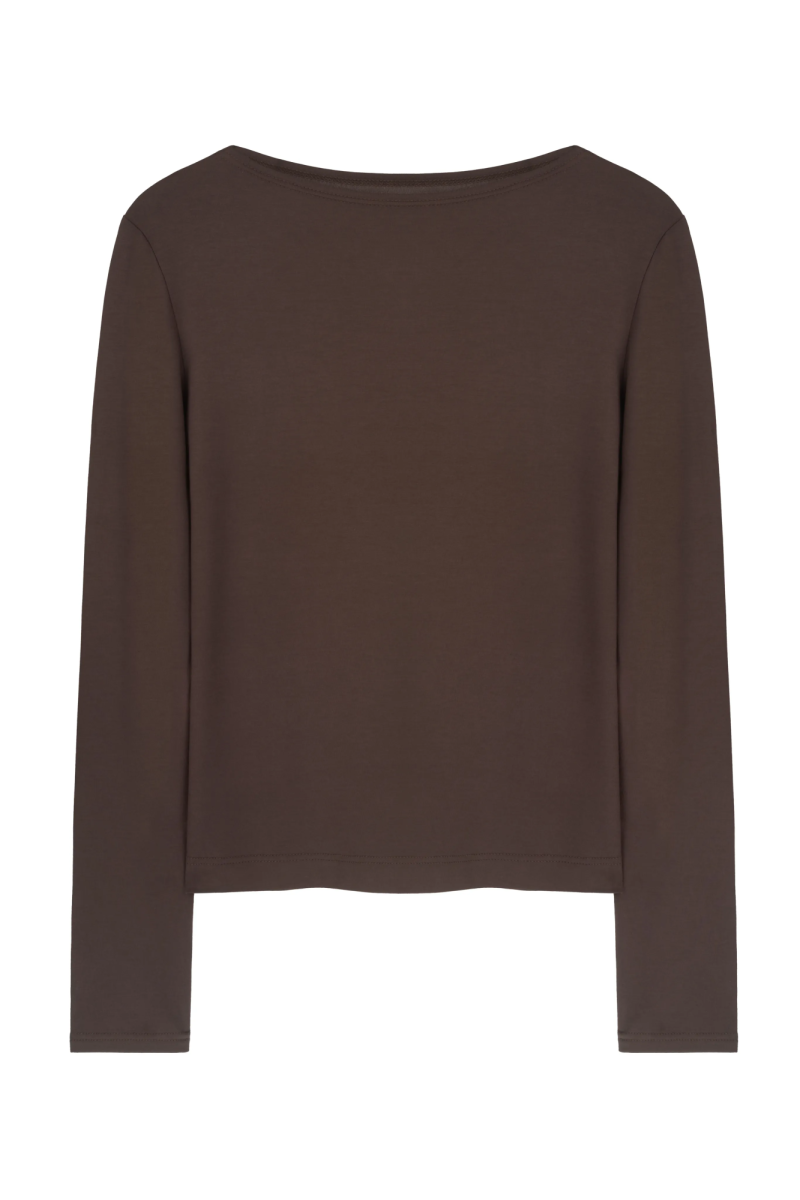 Лонгслив из вискозы Shtripling, цвет: коричневый, SHLONG002CHK купить онлайн