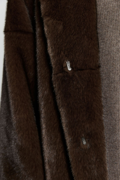 Пальто меховое AROUND, цвет: коричневый, 210_71P01 купить онлайн Пальто меховое AROUND, цвет: коричневый, 210_71P01 купить онлайн