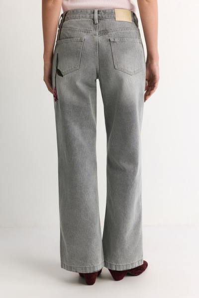 Джинсы из смесового хлопка с вышивкой TOPTOP, цвет: серый, TT.036.18372.800 купить онлайн