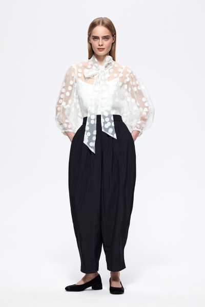 Блузка из деворе с бантом DREAMS BY ALENA AKHMADULLINA, цвет: белый, 126102050204387/702000 купить онлайн