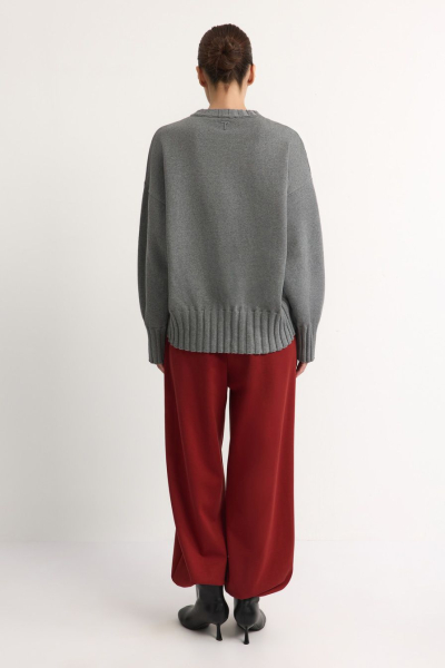 Джемпер с асимметричным низом TOPTOP, цвет: серый, TT.050.18786.800 купить онлайн