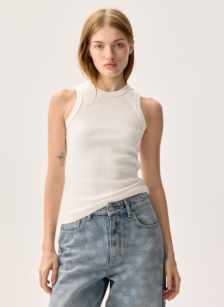 Майка в рубчик