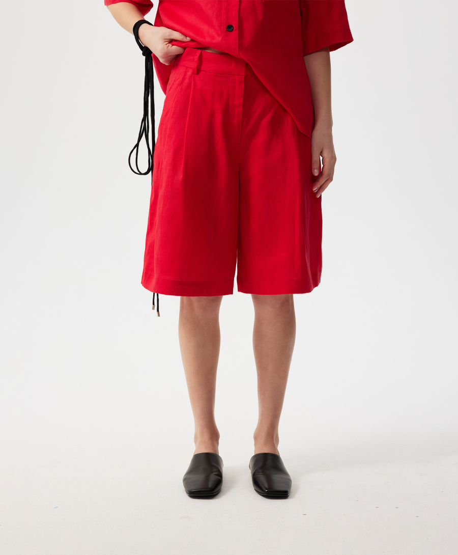 Шорты льняные GLVR, цвет: красный, 126G25GAC6003 купить онлайн