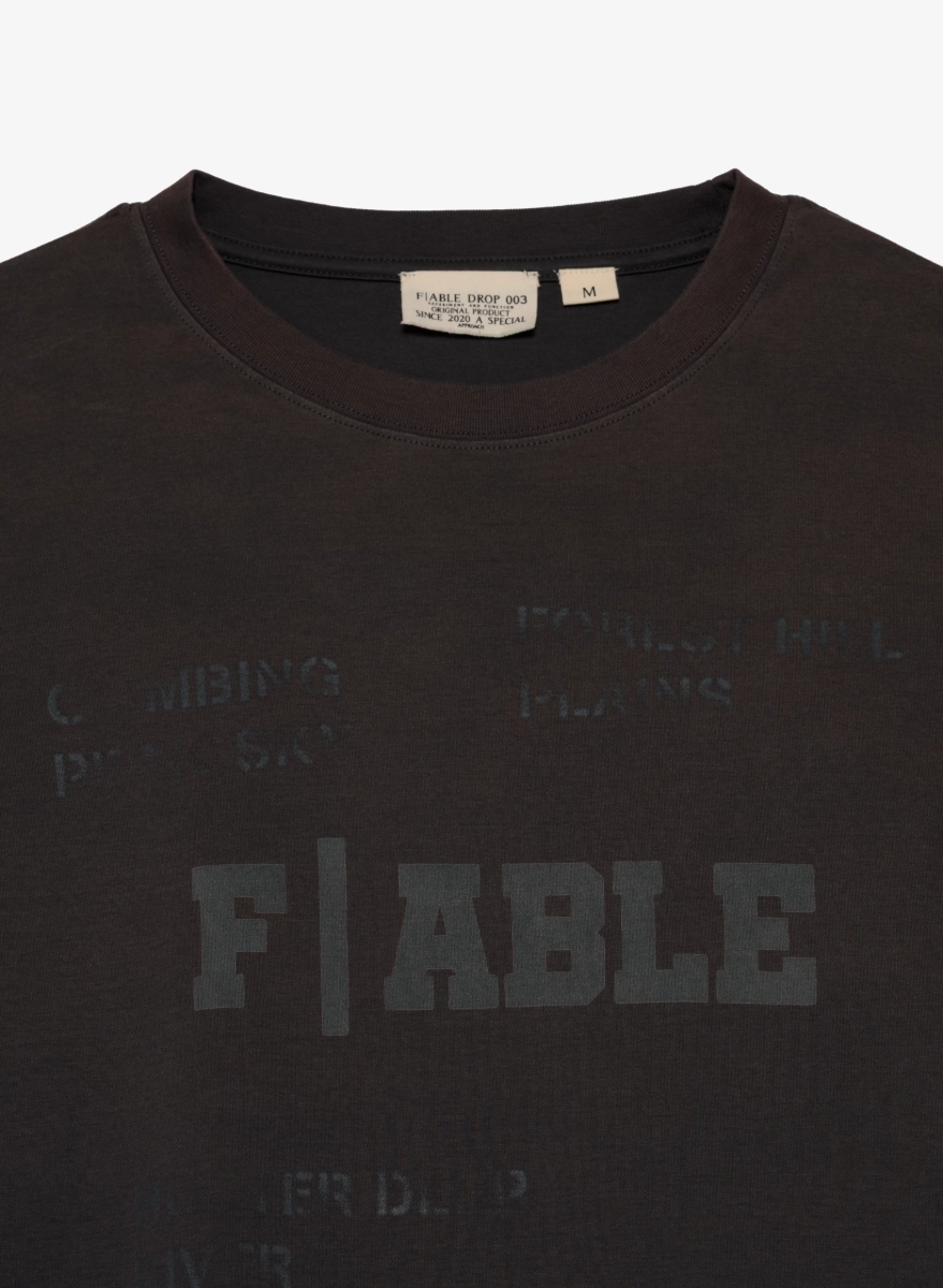 Лонгслив с принтом F | ABLE, цвет: серый, LNGSLV-FBL-MRTL-RLXD-GR купить онлайн