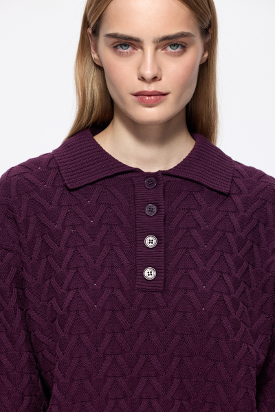 Джемпер вязаный женский DREAMS BY ALENA AKHMADULLINA, цвет: фиолетовый, 126104140304558/112000 купить онлайн