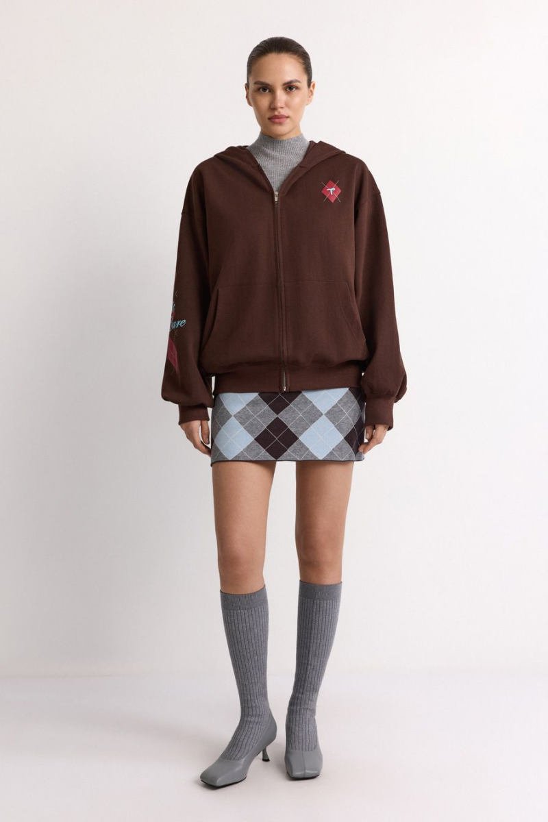 Худи с принтом TOPTOP, цвет: коричневый, TT.054.17841.701 купить онлайн