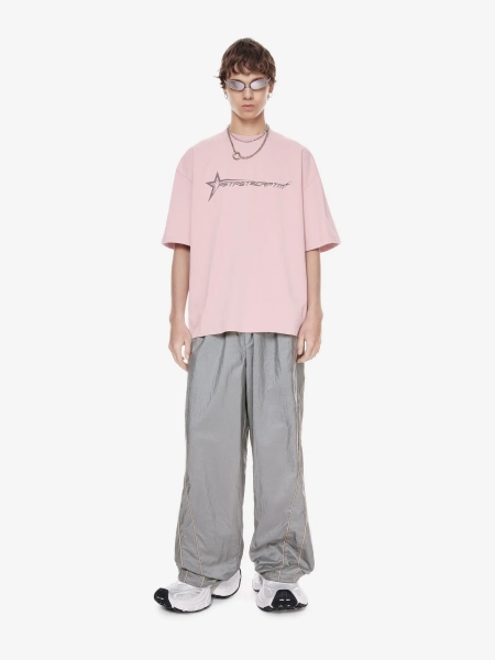 Футболка оверсайз с принтом p.p.s., цвет: розовый, 1131.002.00.03.420 купить онлайн