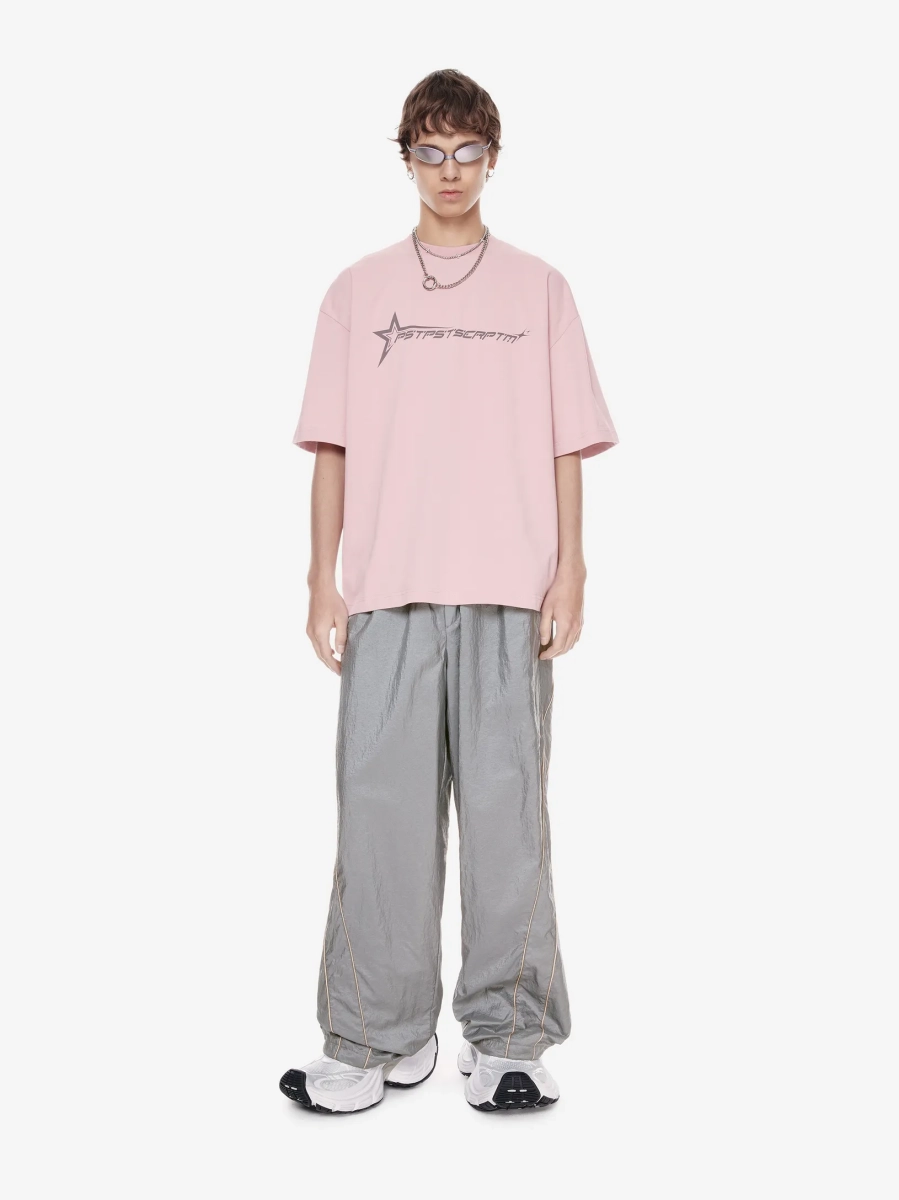 Футболка оверсайз с принтом POST POST SCRIPTUM, цвет: розовый, 1131.002.00.03.420 купить онлайн