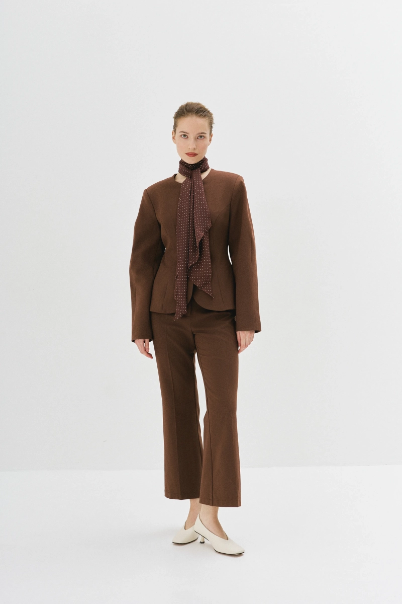 Брюки укороченные Ricoco, цвет: коричневый, 7044/1 купить онлайн