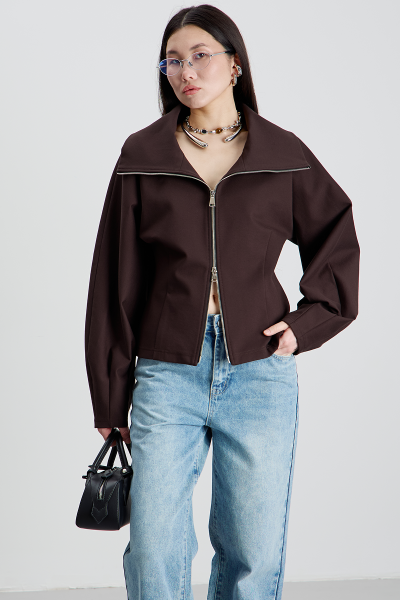 Джемпер на молнии MIA AIM, цвет: темный шоколад, MIA739 купить онлайн