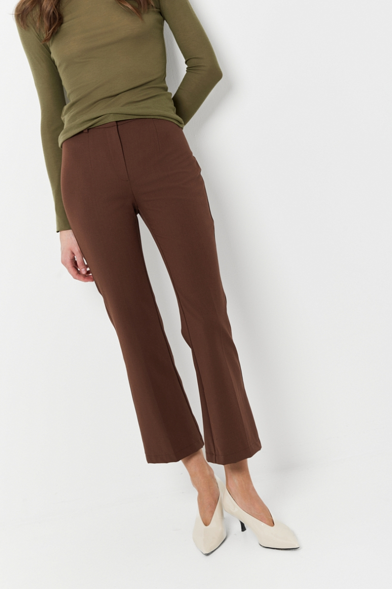 Брюки укороченные Ricoco, цвет: шоколадный, 7044/1 купить онлайн