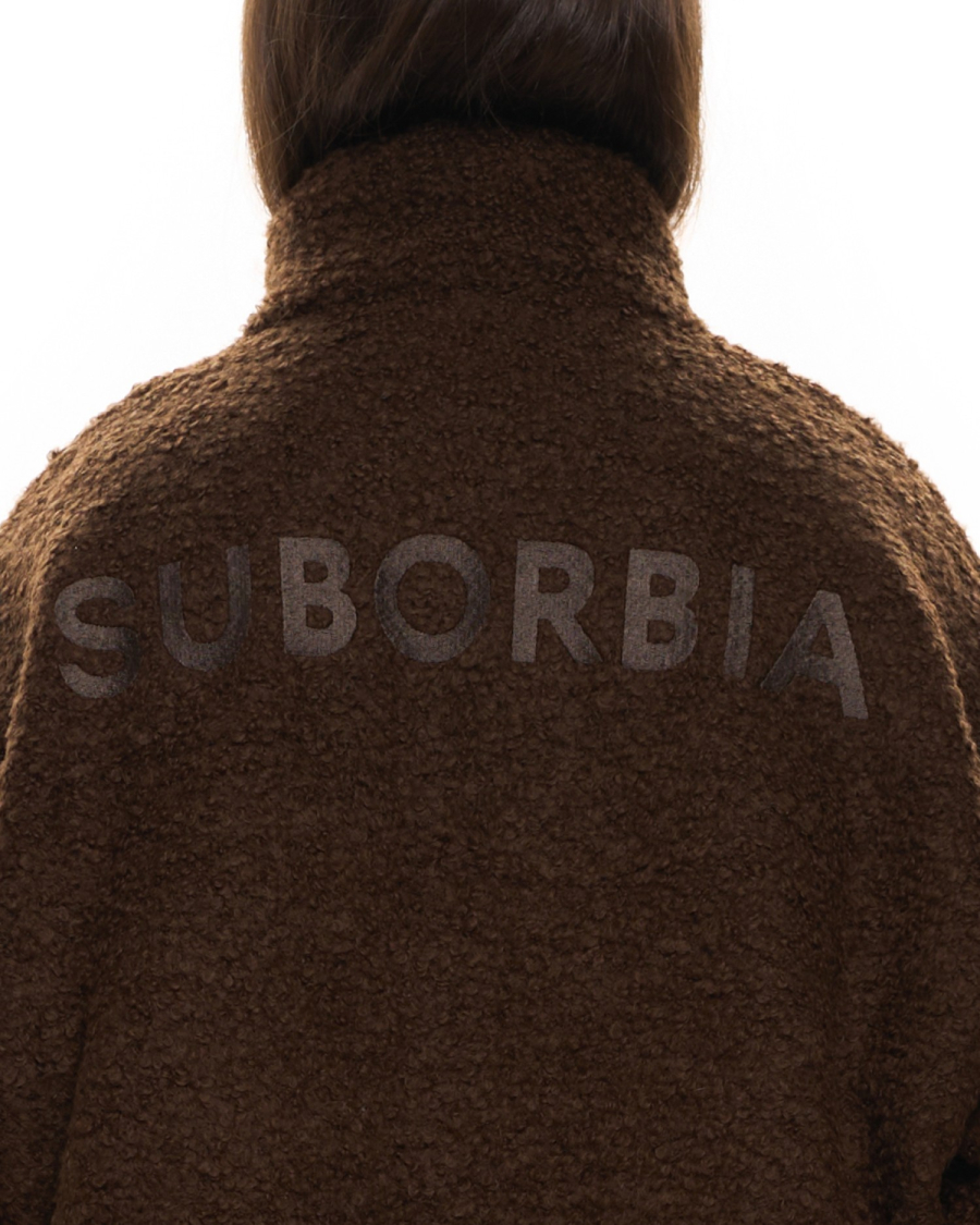 Бомбер из фактурной ткани Suborbia, цвет: коричневый, 005923 купить онлайн