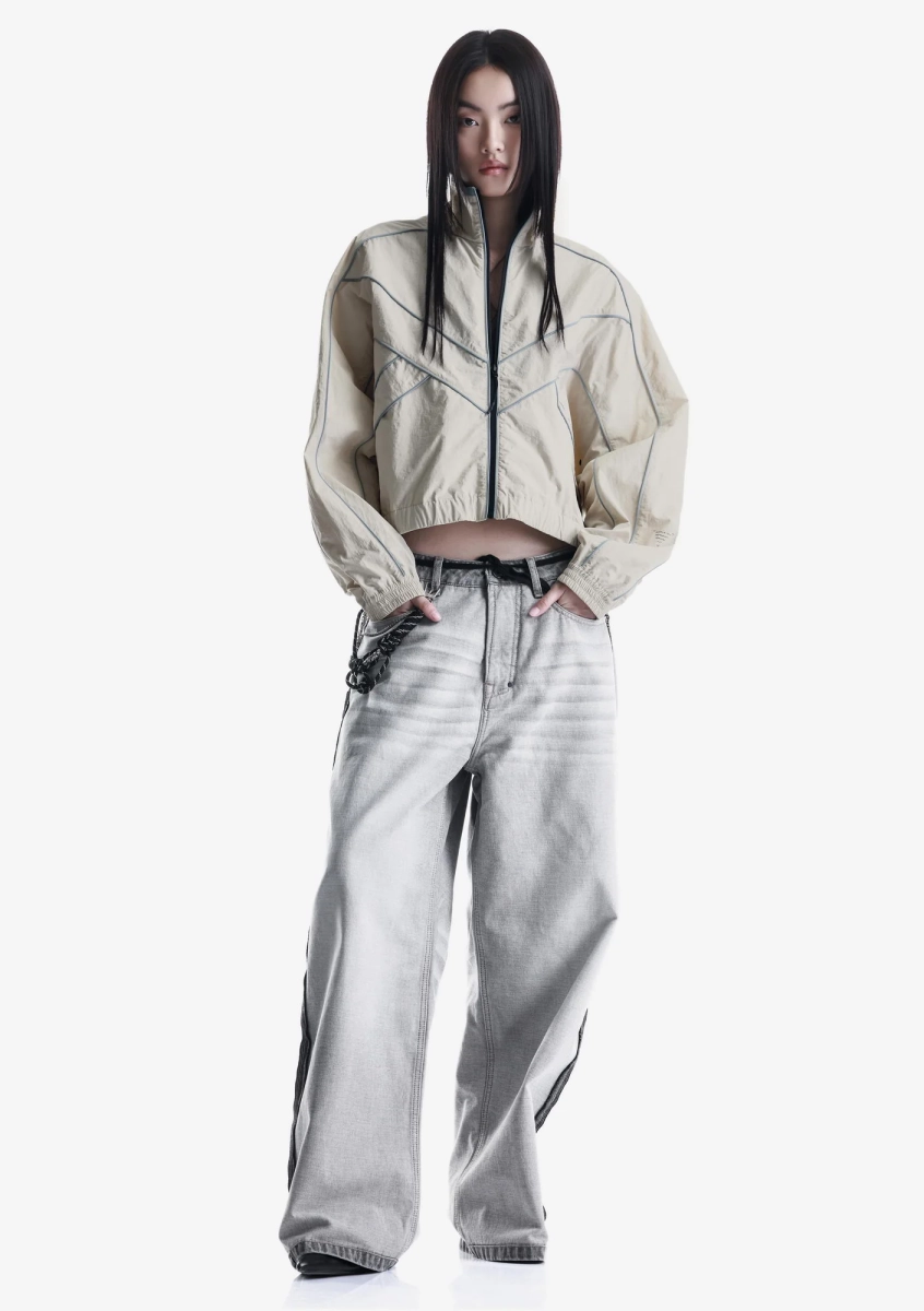 Укороченная трековая куртка KRAKATAU, цвет: Светло-бежевый, Nw78-816 купить онлайн