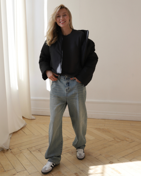 Укороченная куртка НИ ИМЕНИ, НИ ПОХОЖИХ, цвет: Черный, 00-00000161 купить онлайн