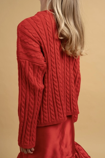 Джемпер косы НИ ИМЕНИ, НИ ПОХОЖИХ, цвет: серый, 00-00000028 купить онлайн