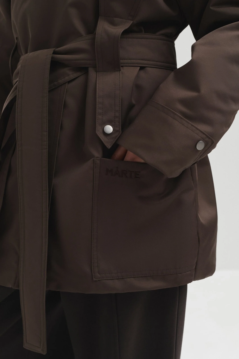 Куртка с воротником-стойкой marte, цвет: коричневый,  купить онлайн