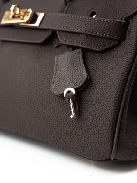 Сумка из зернистой кожи brand salad, цвет: коричневый J-704-PHR 7618 купить онлайн