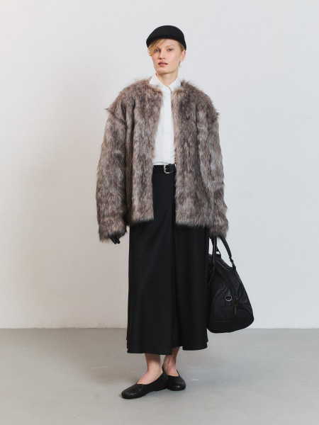 Шуба "Elusive" CHUBA, цвет: серый,  купить онлайн Шуба "Elusive" CHUBA, цвет: серый,  купить онлайн