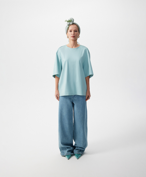 Блузка с разрезом-капелькой на спинке GLVR, цвет: зеленый, 126G26GAC1215 купить онлайн