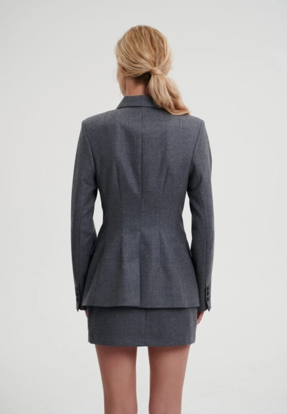 Жакет приталенный CHUBA, цвет: серый,  купить онлайн