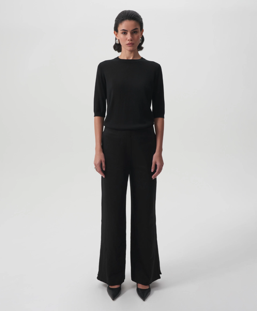 Брюки трикотажные средней посадки