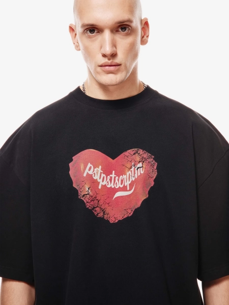Футболка оверсайз с принтом p.p.s., цвет: Черный, 1039.01.00.BLK купить онлайн
