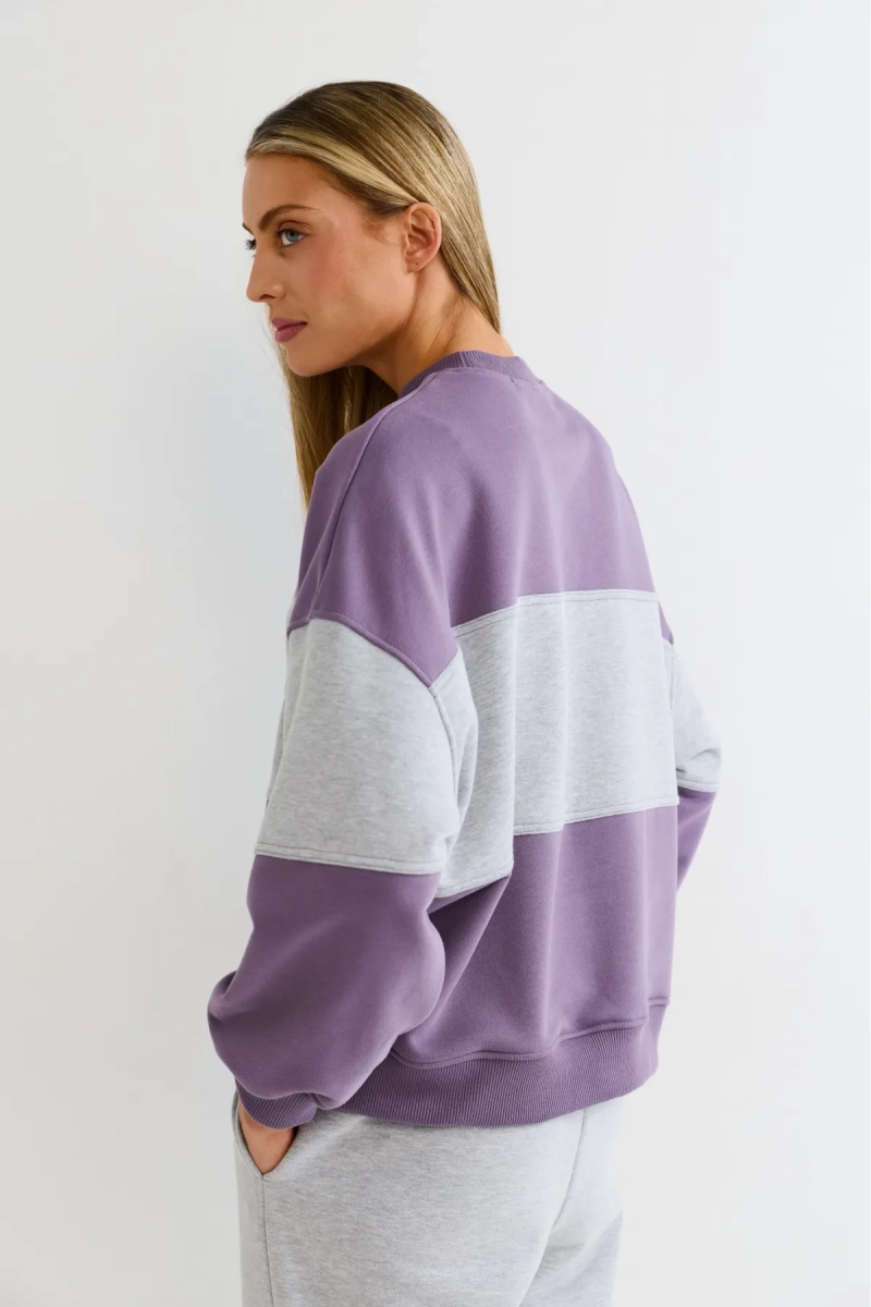 Свитшот в контрастных цветах Erist store, цвет: фиолетовый, НФ-00003173 купить онлайн