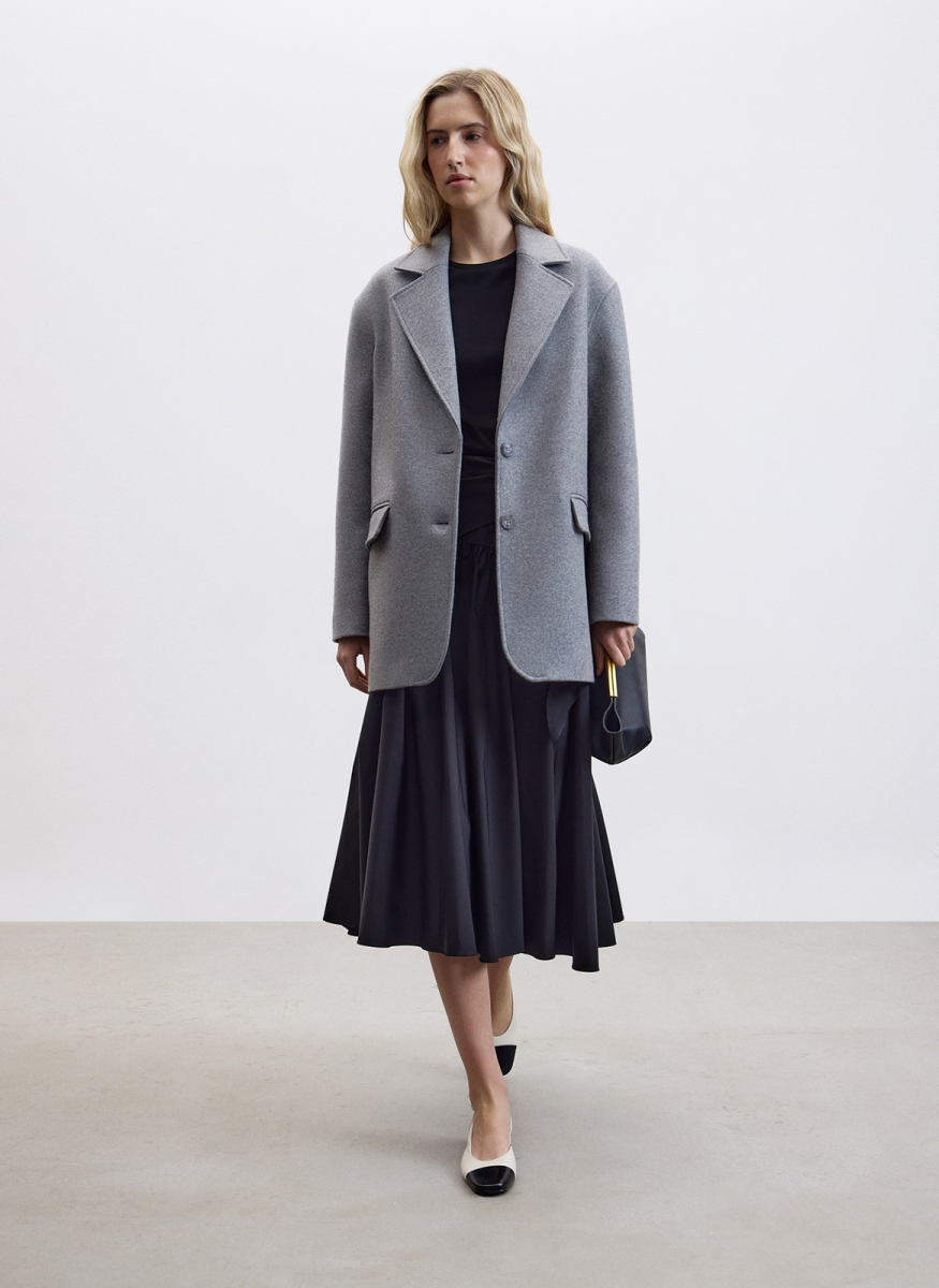 Полупальто объемного силуэта ALL WE NEED, цвет: Светло-серый, 2602W5173-04 купить онлайн