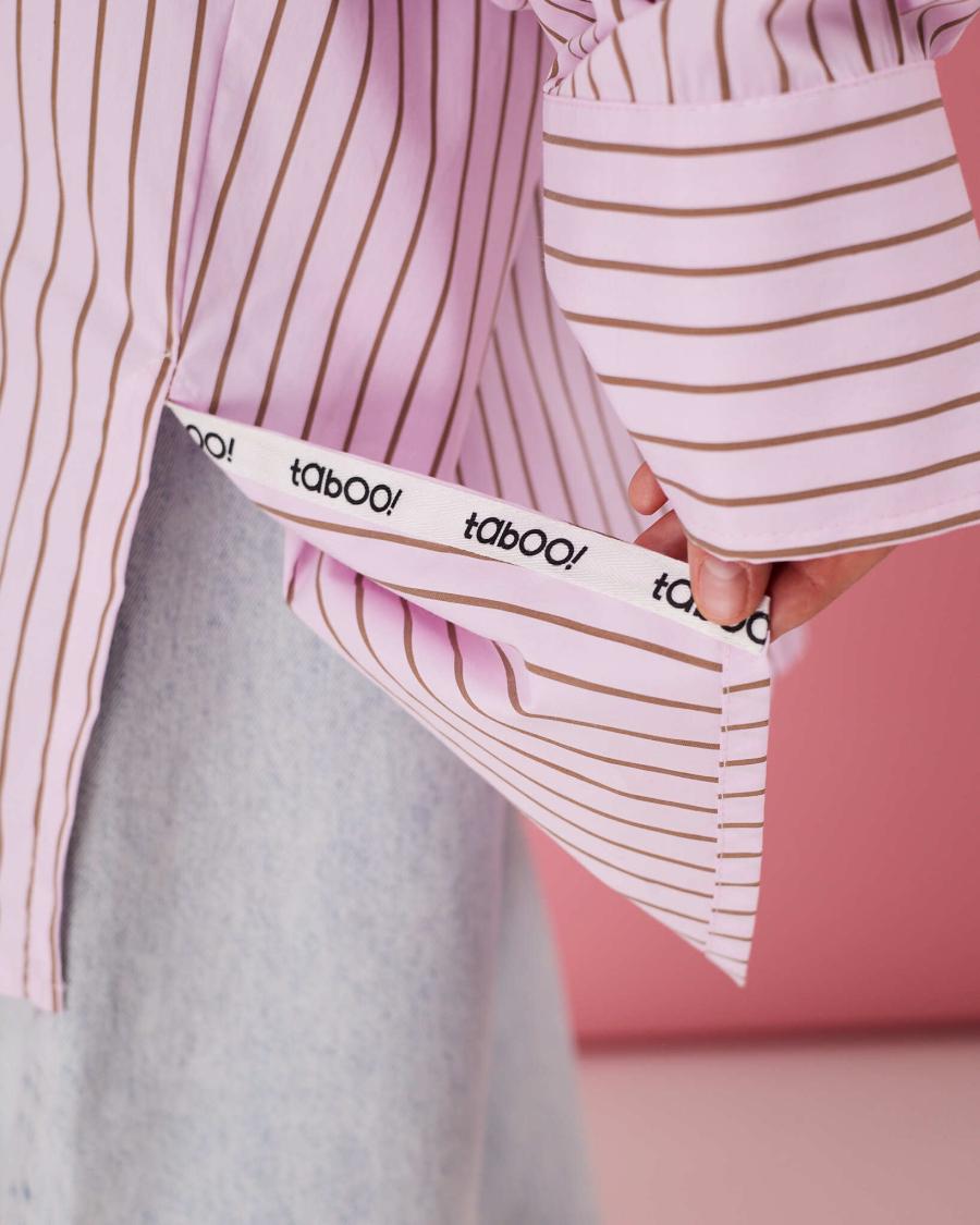 Рубашка макси оверсайз #19 TABOO, цвет: розовый, Rub19 купить онлайн