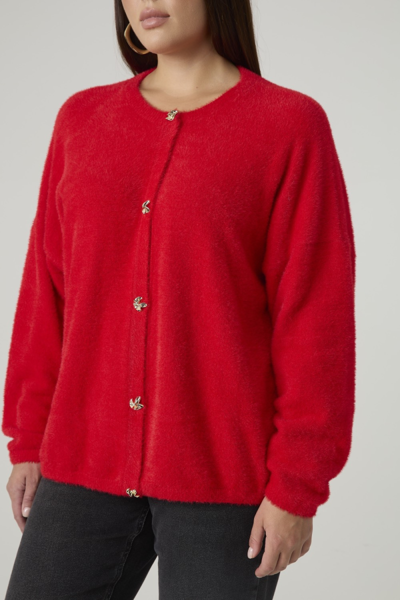 Кардиган вязаный на пуговицах "травка" 4forms, цвет: красный, 65490 купить онлайн Кардиган вязаный на пуговицах "травка" 4forms, цвет: красный, 65490 купить онлайн