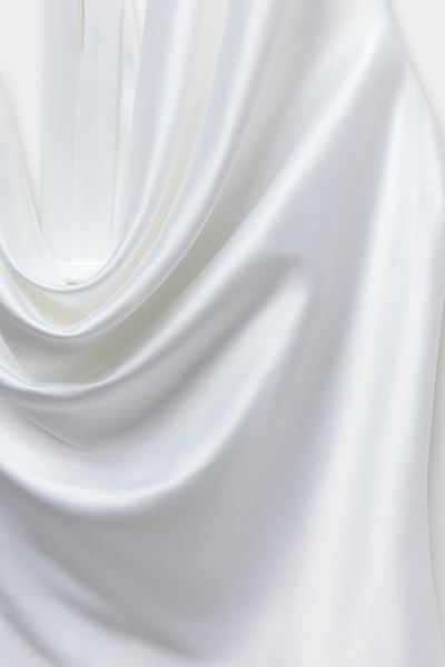 Топ из сатина с драпированным лифом REFERT, цвет: белый, 13-3949/1-2511 купить онлайн