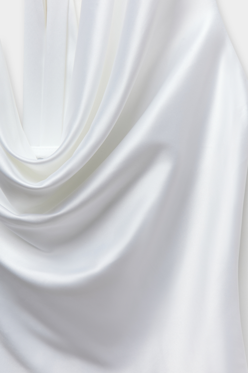 Топ из сатина с драпированным лифом REFERT, цвет: белый, 13-3949/1-2511 купить онлайн