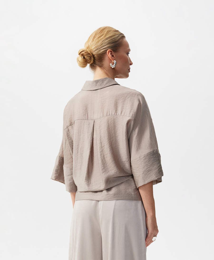 Блузка с коротким рукавом оверсайз GLVR, цвет: серый, 126G22GAC2230 купить онлайн