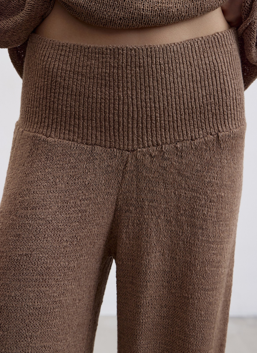 Брюки ажурной вязки ALL WE NEED, цвет: Серо-бежевый, 2604W3603-12 купить онлайн