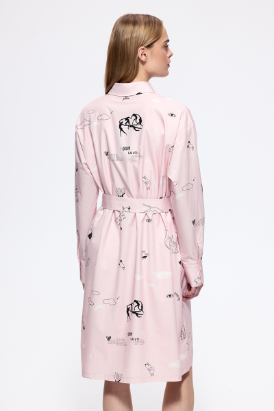 Платье-рубашка с принтом DREAMS BY ALENA AKHMADULLINA, цвет: розовый, 126102070204554/210000 купить онлайн