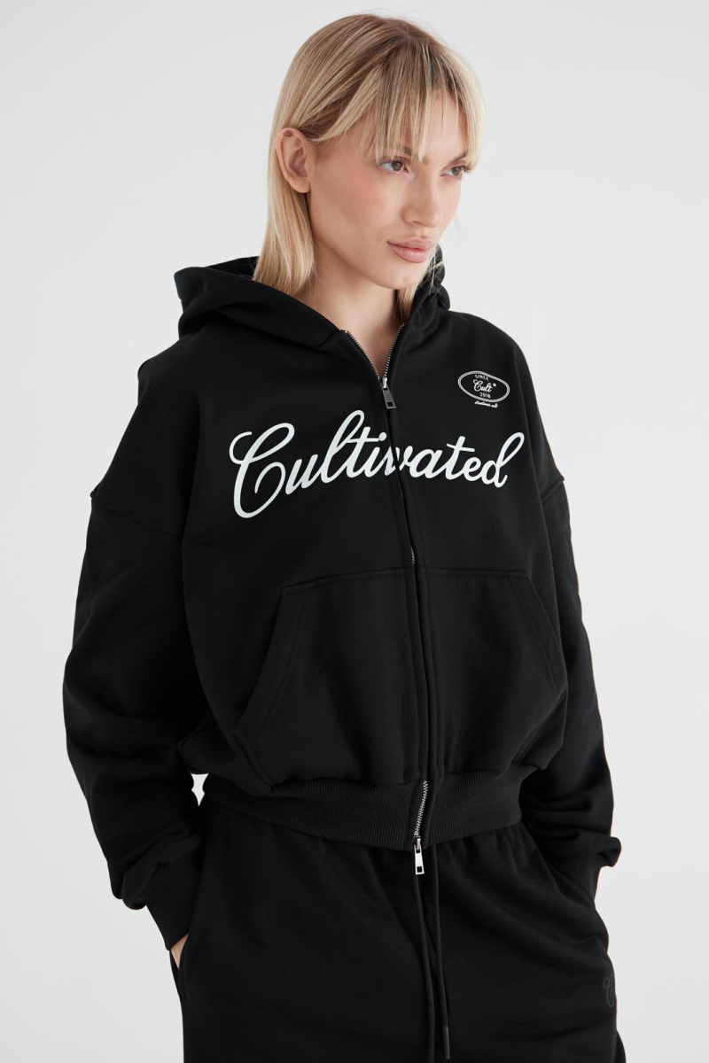 Худи на молнии «Город» CULTBASE, цвет: Черный,  купить онлайн