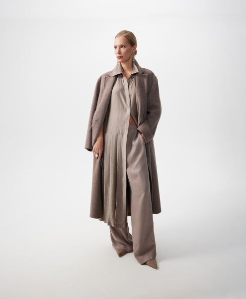 Платье рубашечного кроя с коротким рукавом GLVR, цвет: серый, 126G22GAC2503 купить онлайн