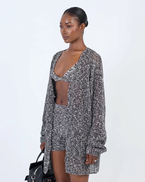 Кардиган вязаный удлиненный ASIA ST 71, цвет: Черный, Ast71.knit-cardy-lounge-black купить онлайн