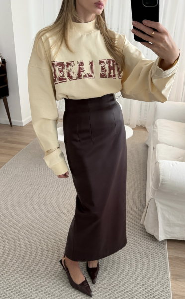 Лонгслив объемный ECRU Label .B, цвет: ecru, Tp.03.4.M1.0725ECR купить онлайн Лонгслив объемный ECRU Label .B, цвет: ecru, Tp.03.4.M1.0725ECR купить онлайн