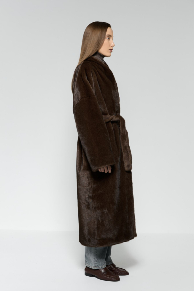 Пальто меховое AROUND, цвет: коричневый, 210_71P01 купить онлайн Пальто меховое AROUND, цвет: коричневый, 210_71P01 купить онлайн
