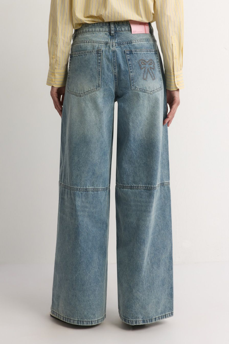 Широкие джинсы TOPTOP, цвет: голубой, TT.036.18482.600 купить онлайн