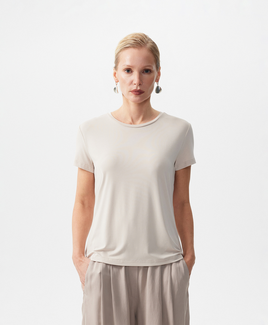 Футболка базовая с коротким рукавом GLVR, цвет: серый, 126G22GAC1222 купить онлайн