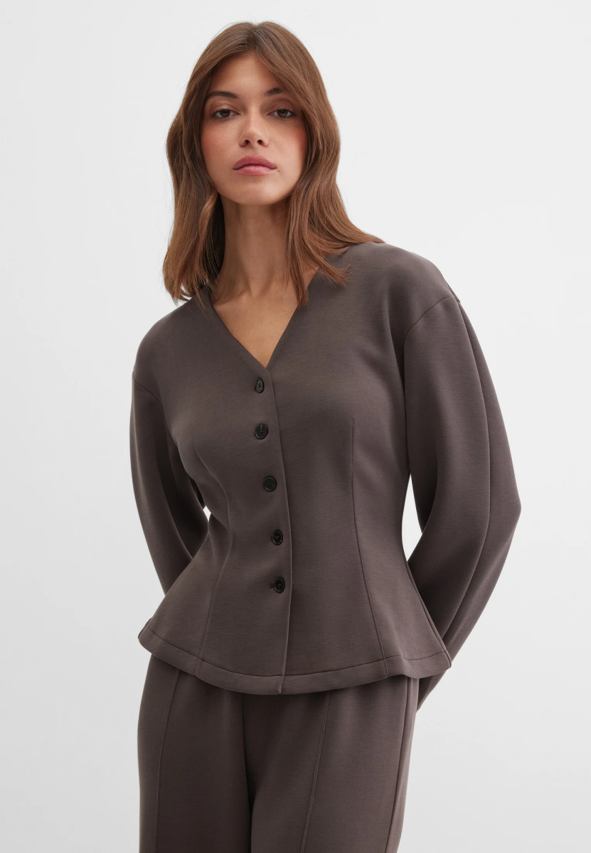 Кардиган из ткани интерлок