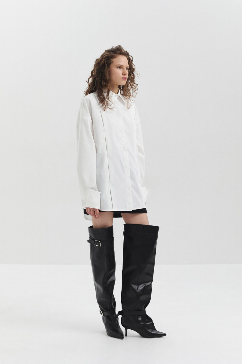 Рубашка с акцентными деталями marte, цвет: белый,  купить онлайн