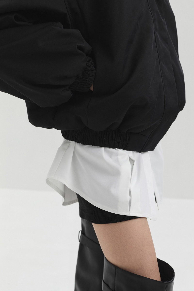 Бомбер укороченный marte, цвет: Черный,  купить онлайн