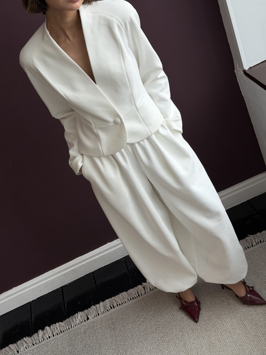 Брюки из замши GARCHIT, цвет: белый, GARZamBrMol купить онлайн