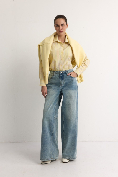 Широкие джинсы TOPTOP, цвет: голубой, TT.036.18482.600 купить онлайн