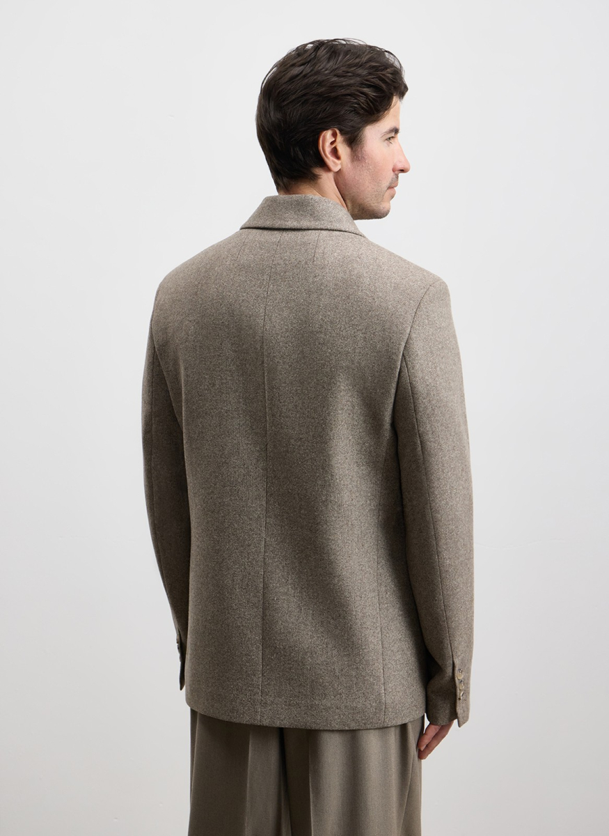 Пиджак из испанской фактурной ткани с шерстью ALL WE NEED, цвет: серый,  купить онлайн