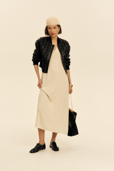 Бомбер из плетеной кожи SAGAS, цвет: Черный, 7300201 купить онлайн Бомбер из плетеной кожи SAGAS, цвет: Черный, 7300201 купить онлайн