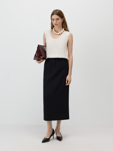 Юбка Conso, цвет: Черный, PU 260427 - черный купить онлайн